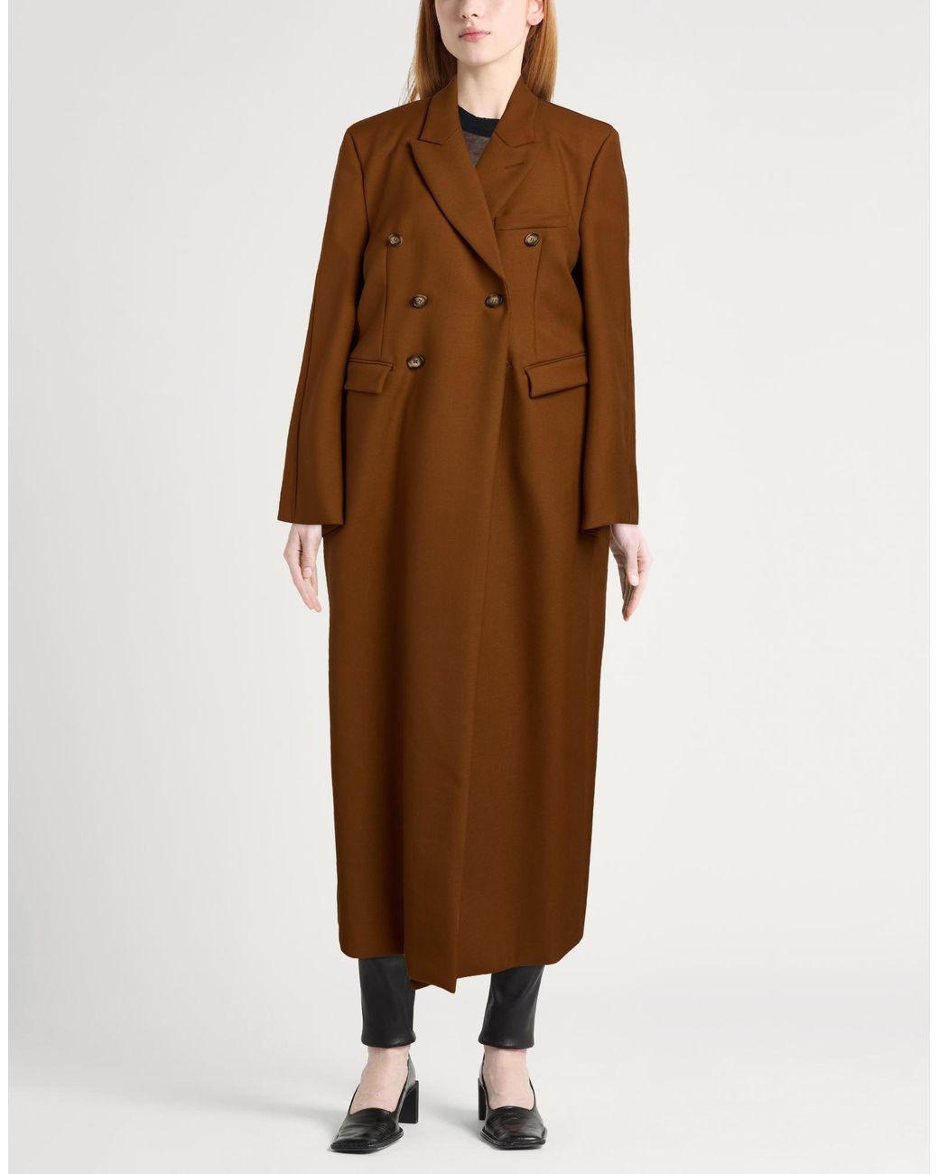 VTMNTS Brown Coat Virgin Wool, Elastane