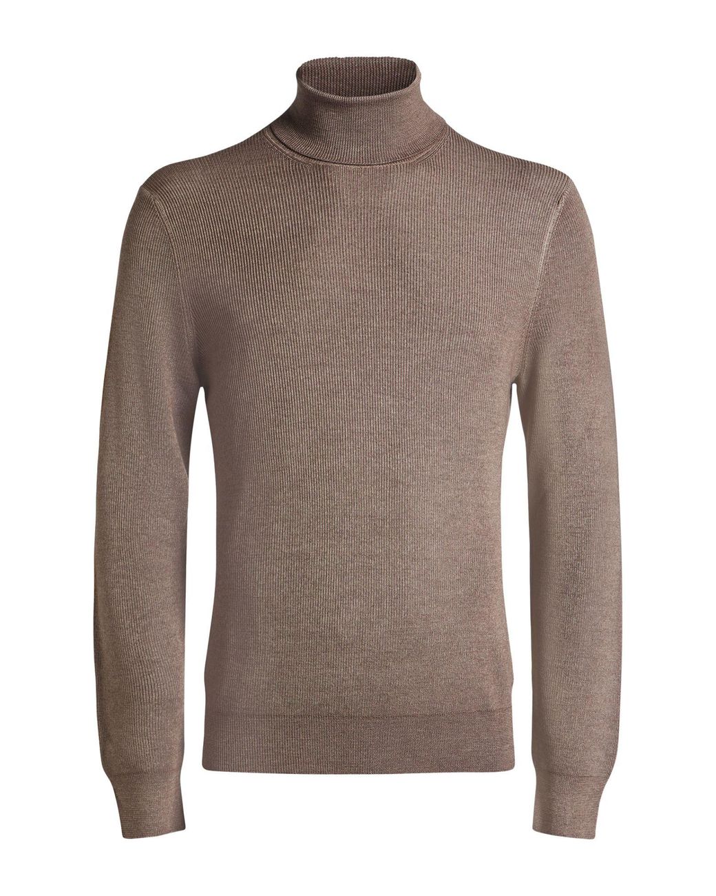 Gran Sasso Brown Taupe Turtleneck Virgin Wool for men