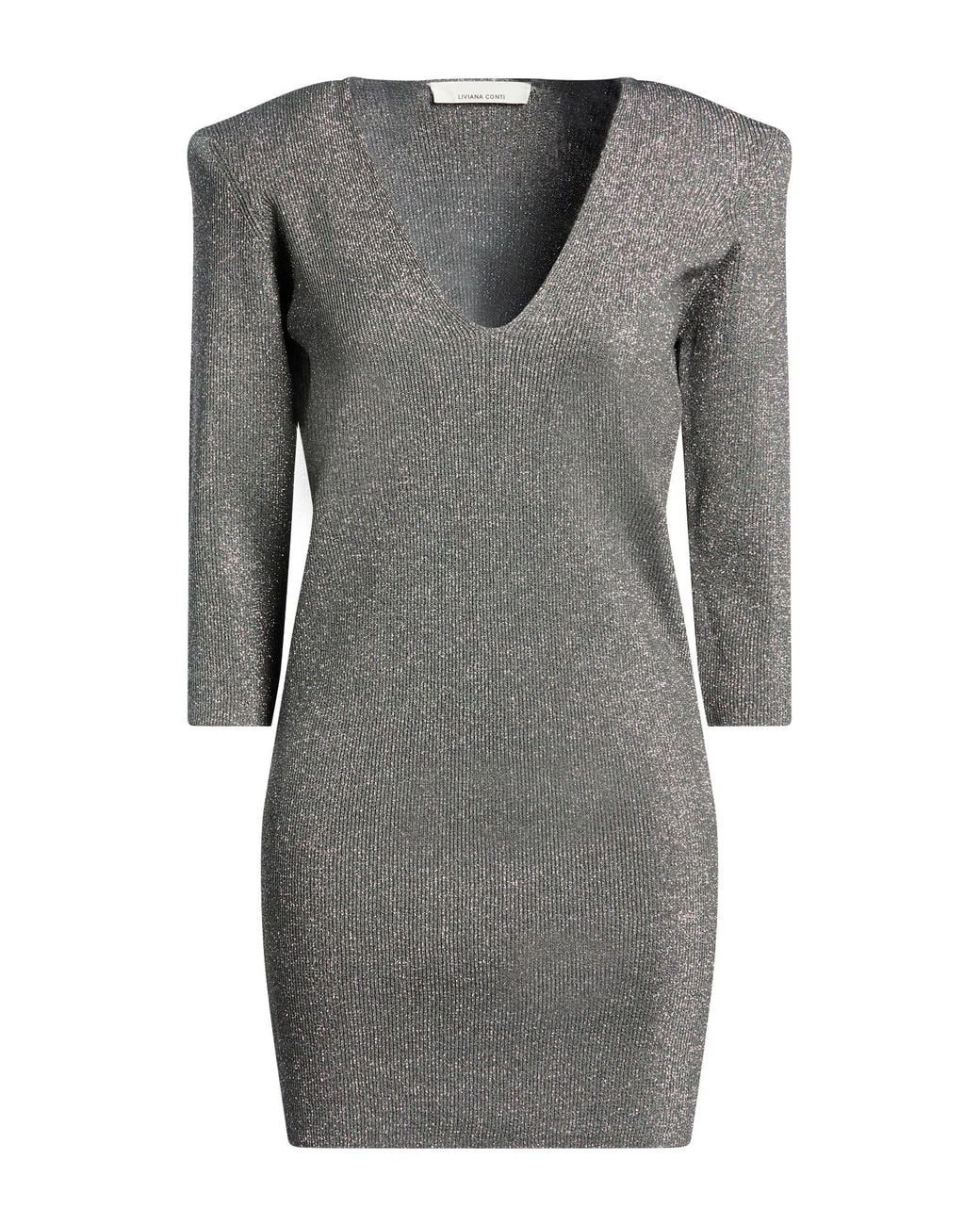 Liviana Conti Gray Mini Dress