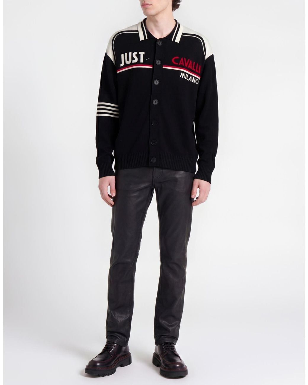 Just Cavalli Black Cardigan for men