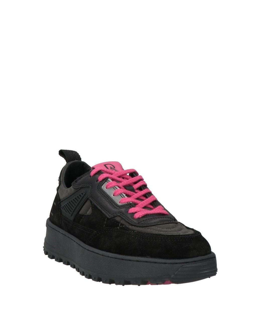 Date Black Sneakers Leather, Textile Fibers