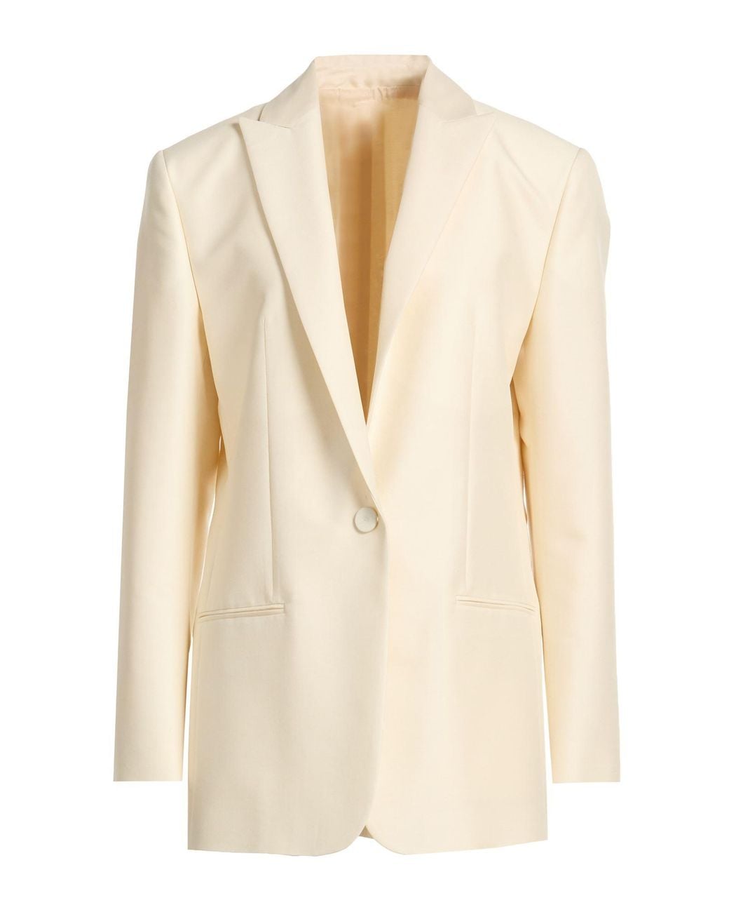 Alberta Ferretti Natural Blazer Virgin Wool, Silk