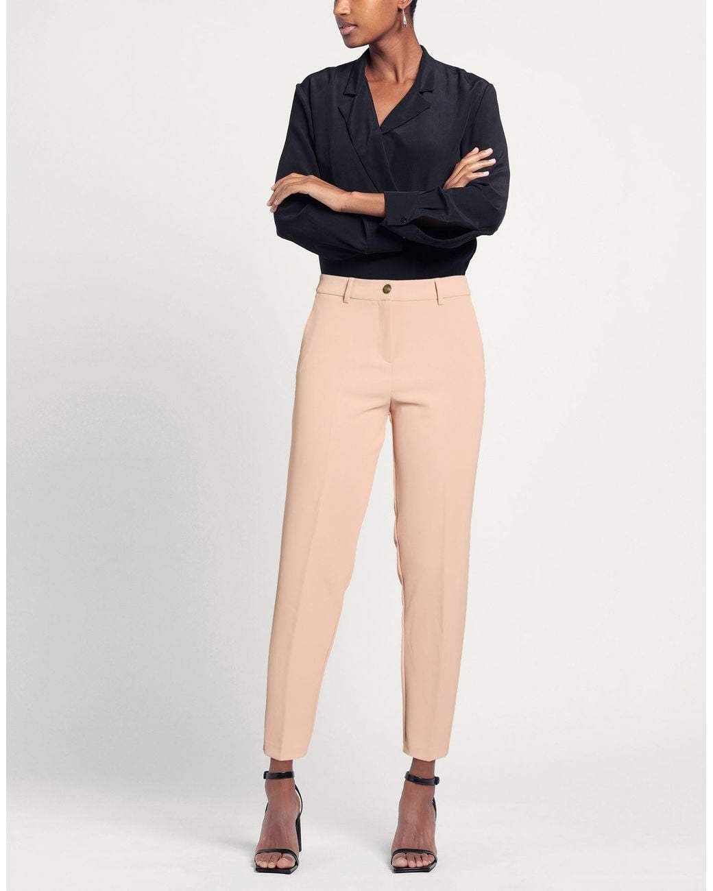 Nenette Natural Sand Pants Polyester, Elastane