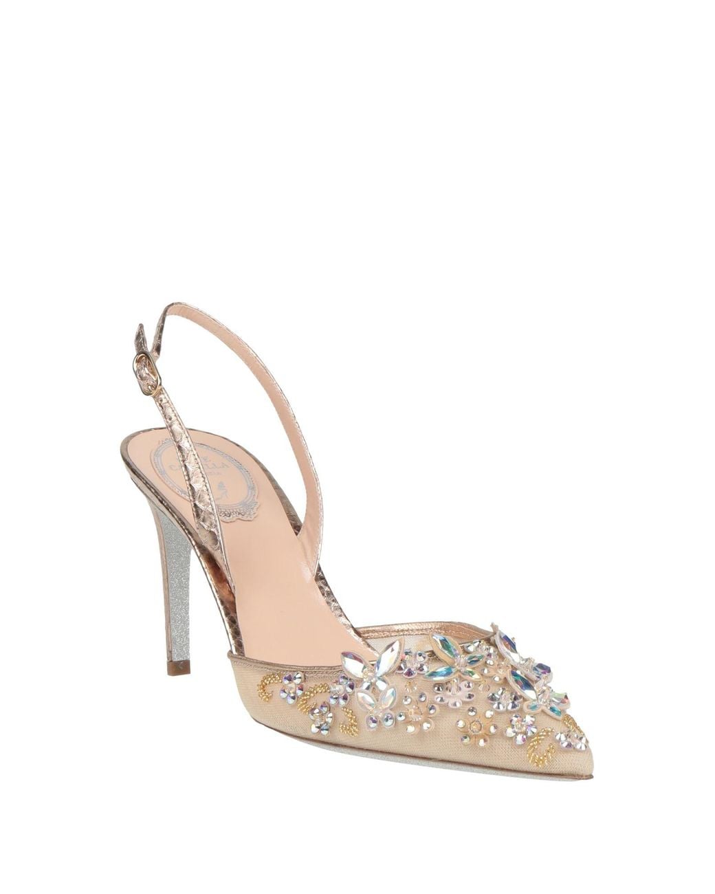Rene Caovilla Metallic Pumps Textile Fibers, Leather