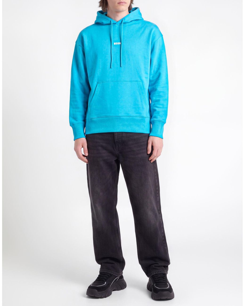 MSGM Blue Sweatshirt Cotton for men