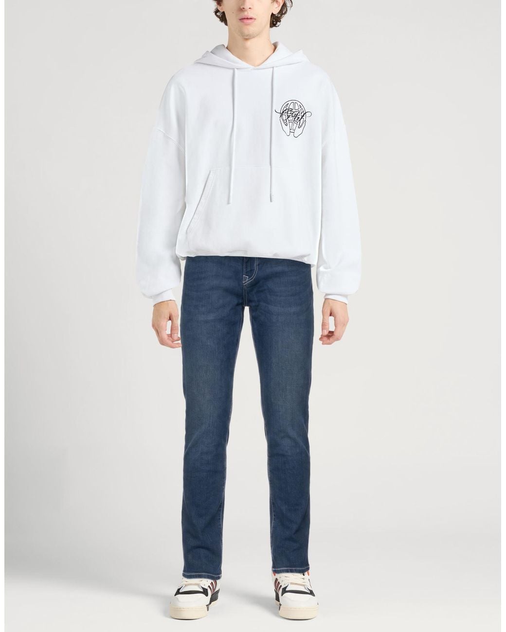 True Religion Blue Jeans Cotton, Polyester, Viscose, Elastane, Lyocell for men