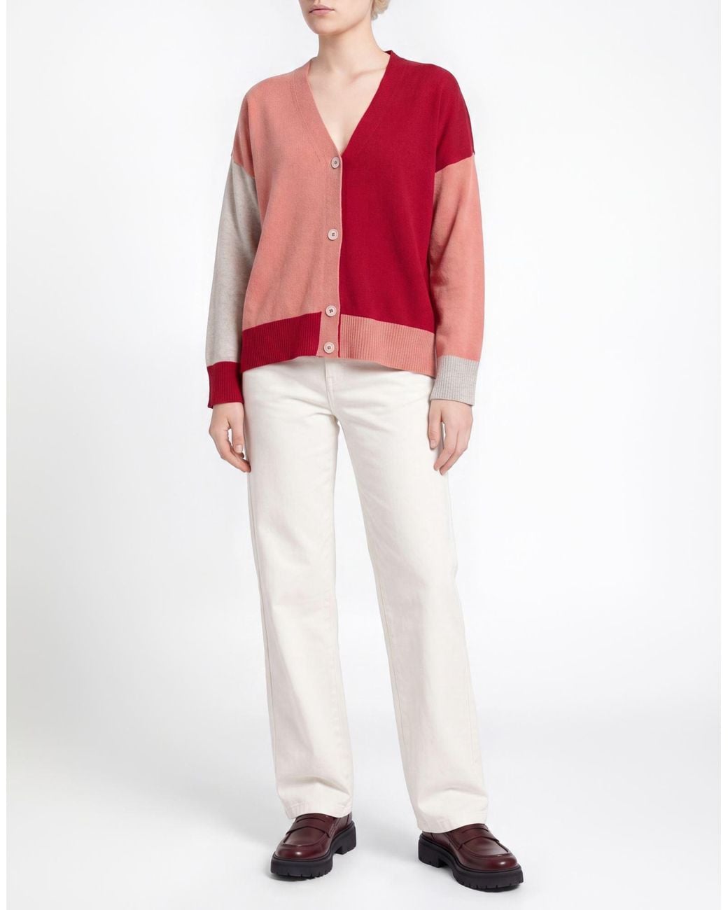Dixie Red Cardigan Wool, Polyamide
