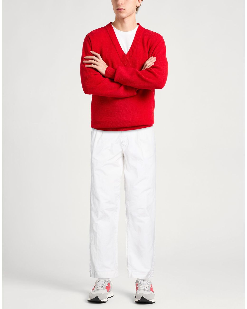 Mason's White Pants Cotton for men