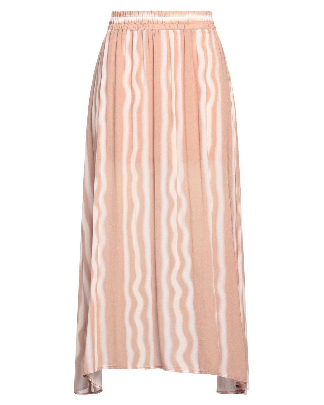ARMANI EXCHANGE Pink Camel Maxi Skirt Viscose