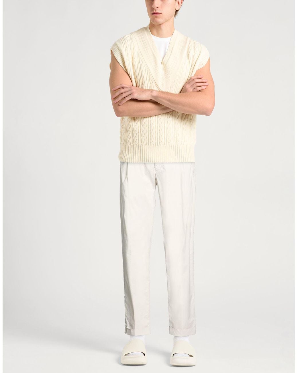 Berwich White Light Pants Cotton, Lyocell, Elastane for men