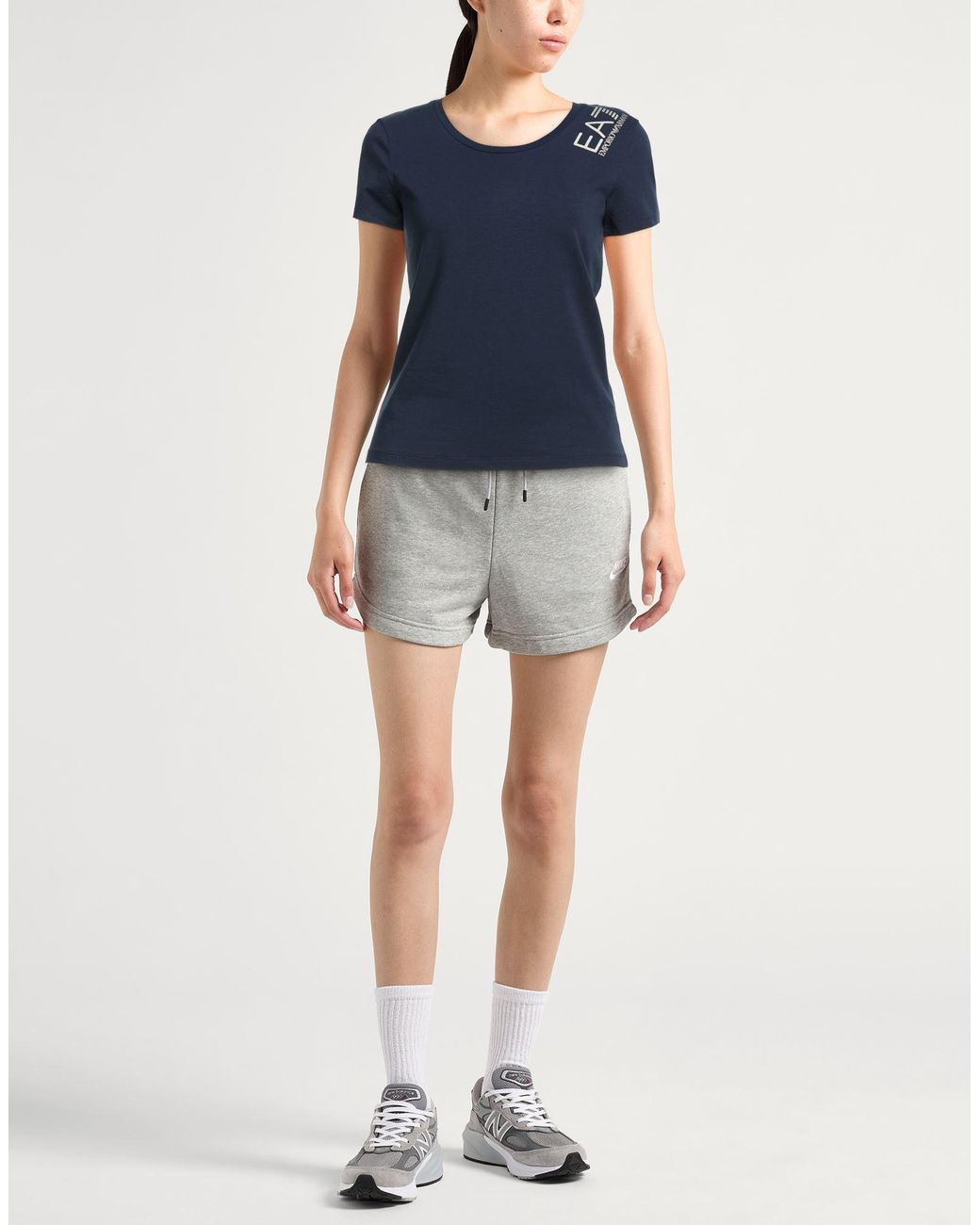 EA7 Blue T-Shirt Cotton, Elastane