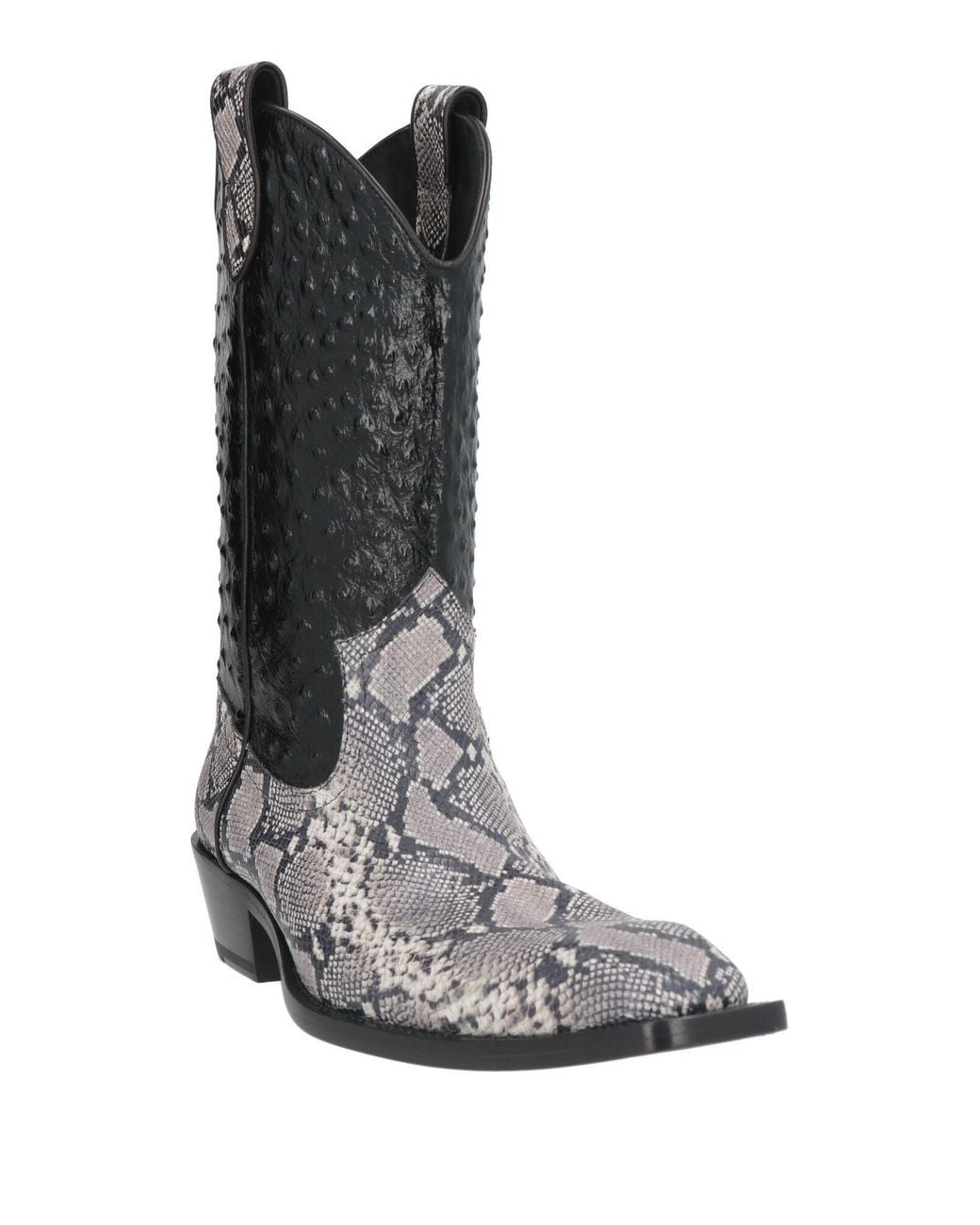 Martine Rose Gray Ankle Boots Leather