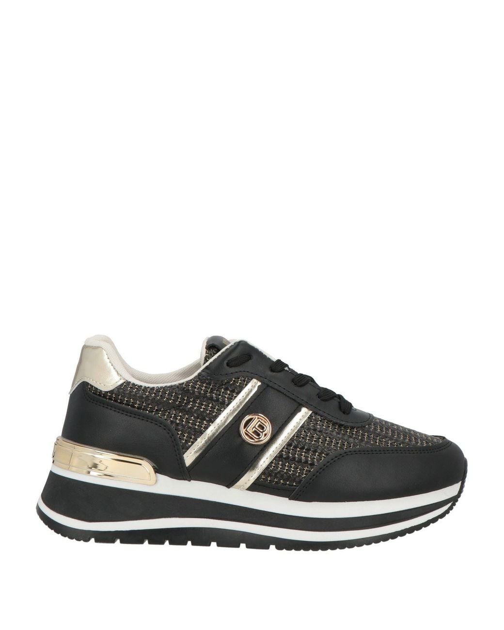 Laura Biagiotti Black Sneakers Synthetic Material, Textile Fibers