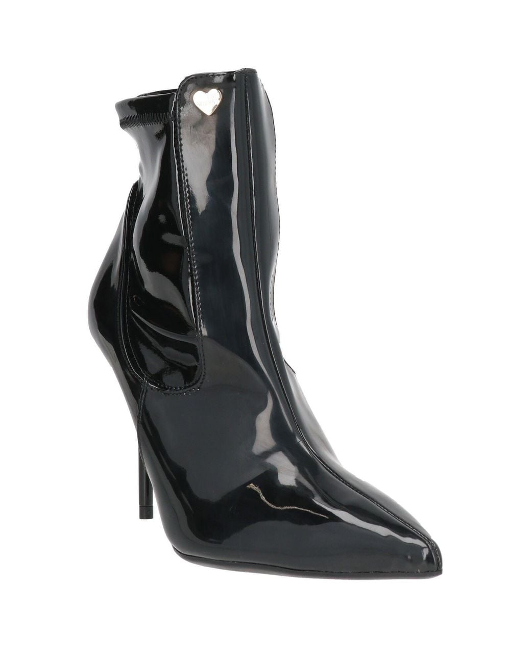 Love Moschino Black Ankle Boots Synthetic Material