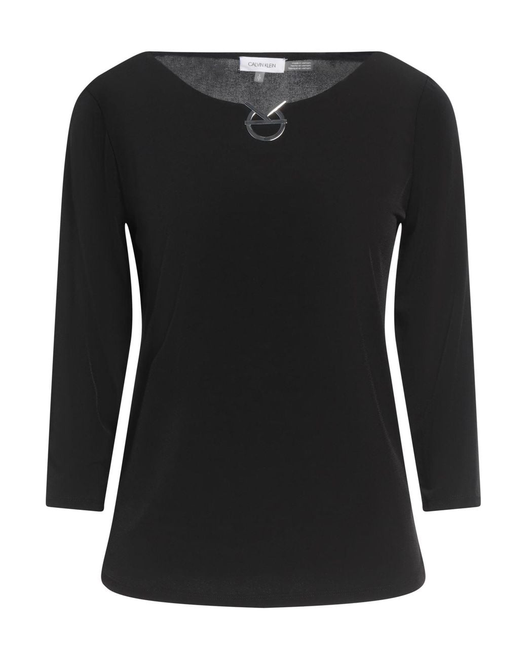 Calvin Klein Black T-Shirt Polyester, Elastane
