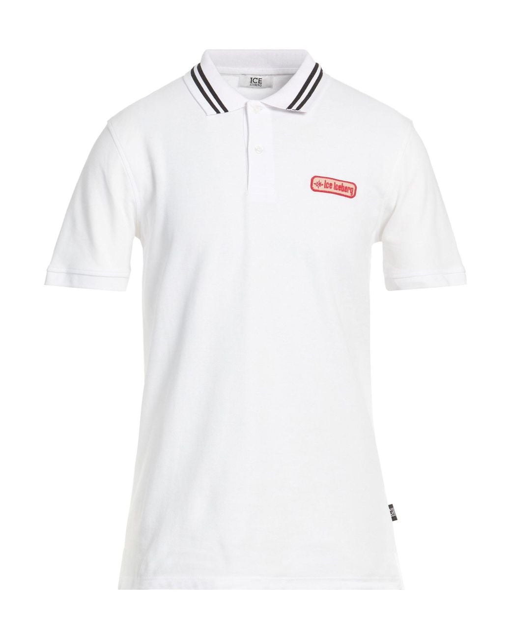 Ice Iceberg White Polo Shirt Cotton for men