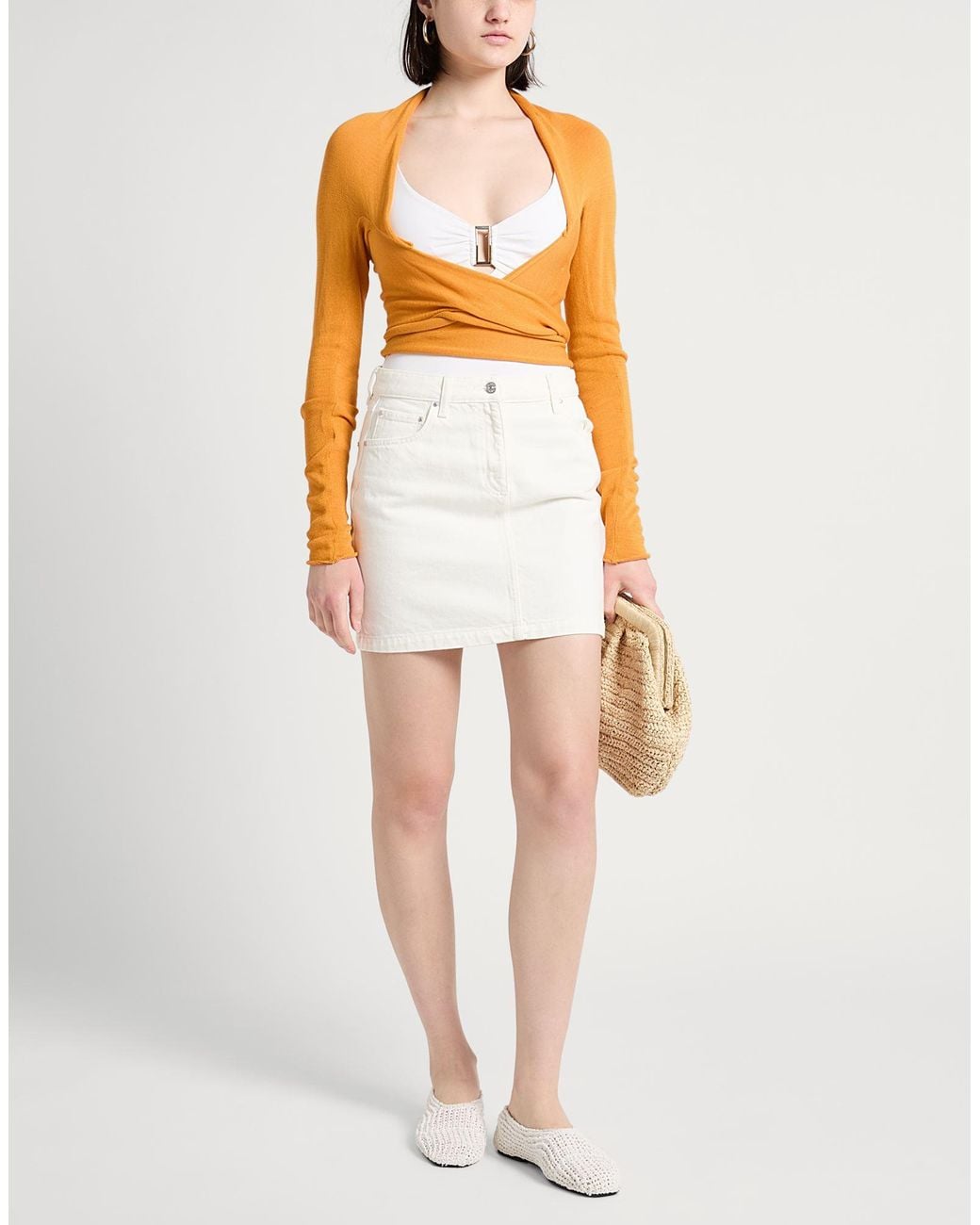 Jucca Orange Wrap Cardigans