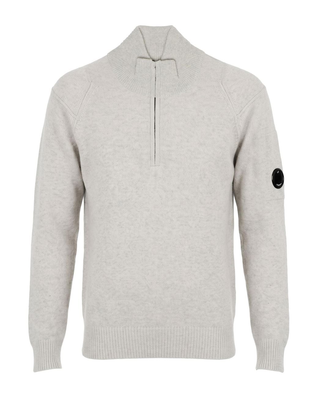 C P Company Gray Sweater Wool, Polyamide for men