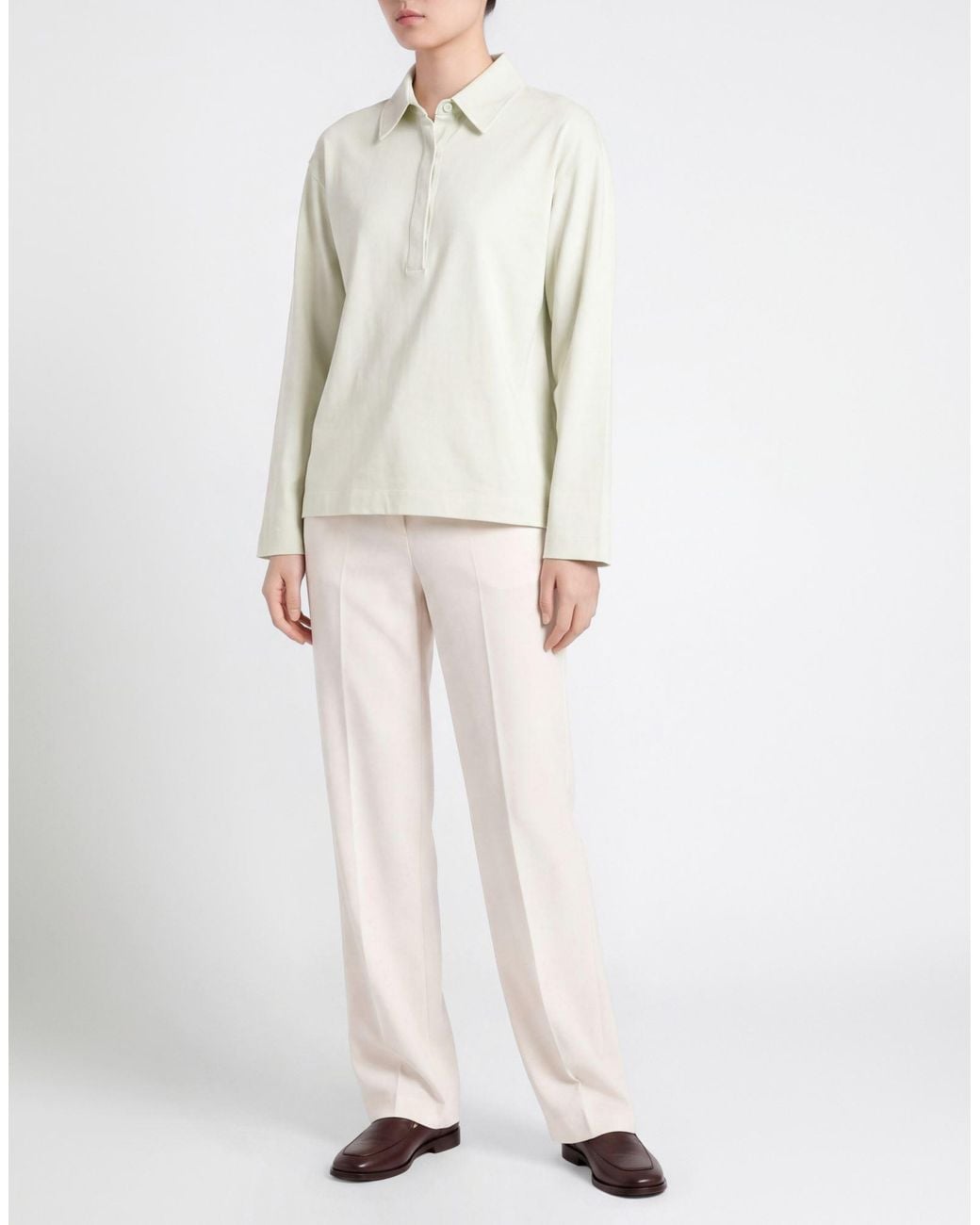 The Row White Light Polo Shirt Cotton