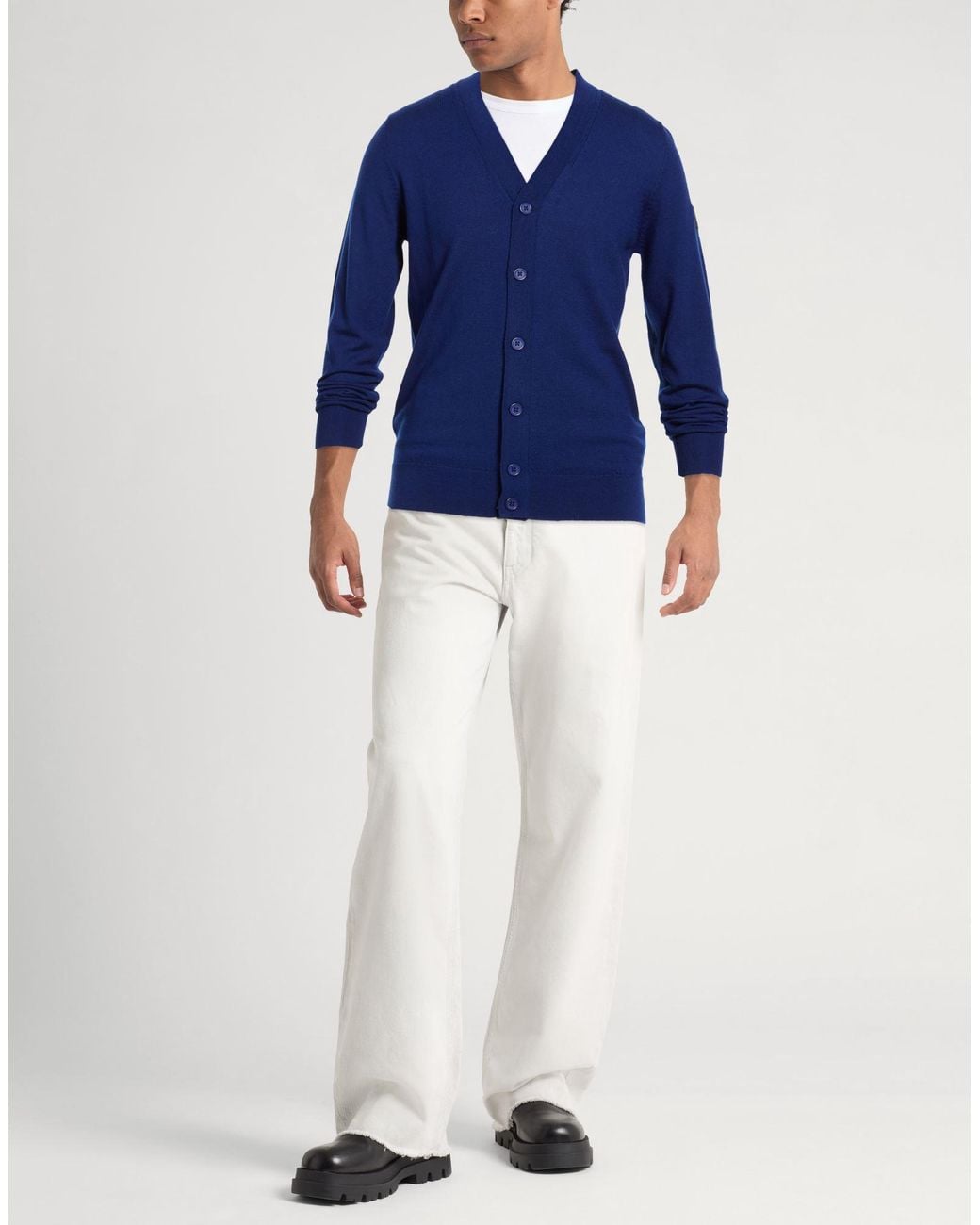 Ice Iceberg Blue Cardigan Wool for men