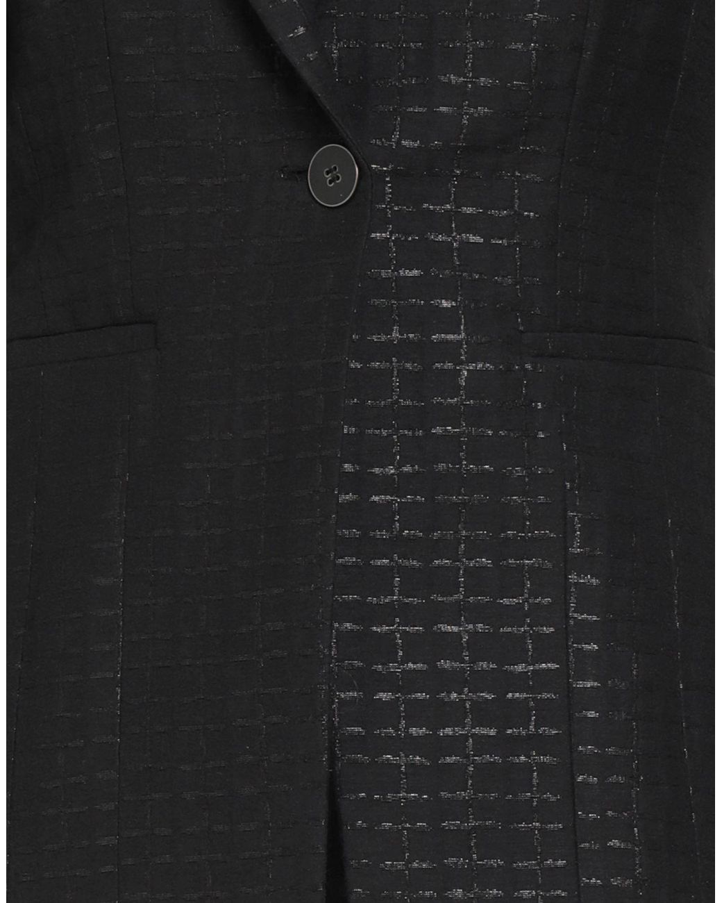 Caractere Black Blazer Cotton, Polyamide, Polyester, Elastane