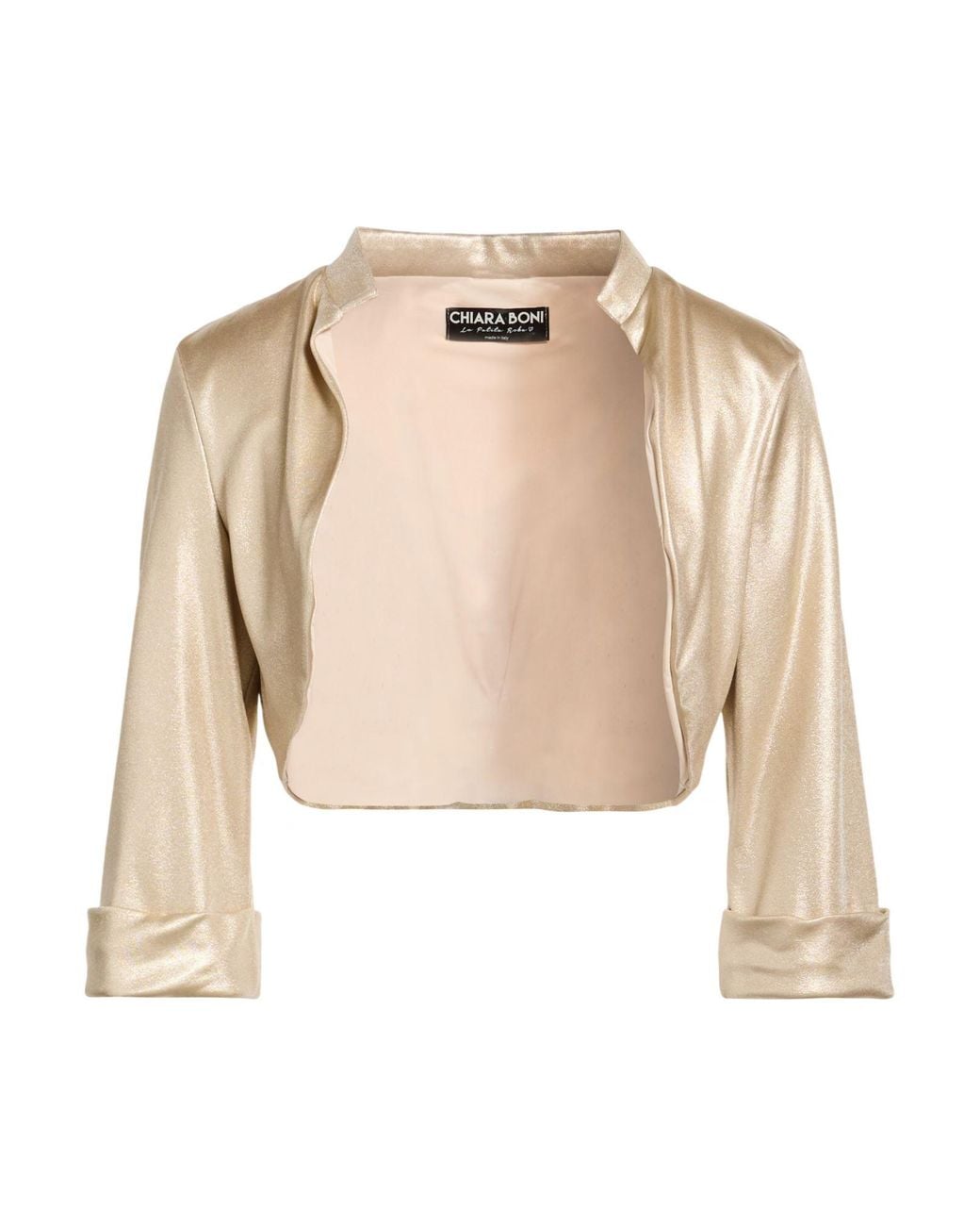 La Petite Robe Di Chiara Boni Natural Jacket Polyester, Viscose, Polyamide, Metallic Polyester, Elastane
