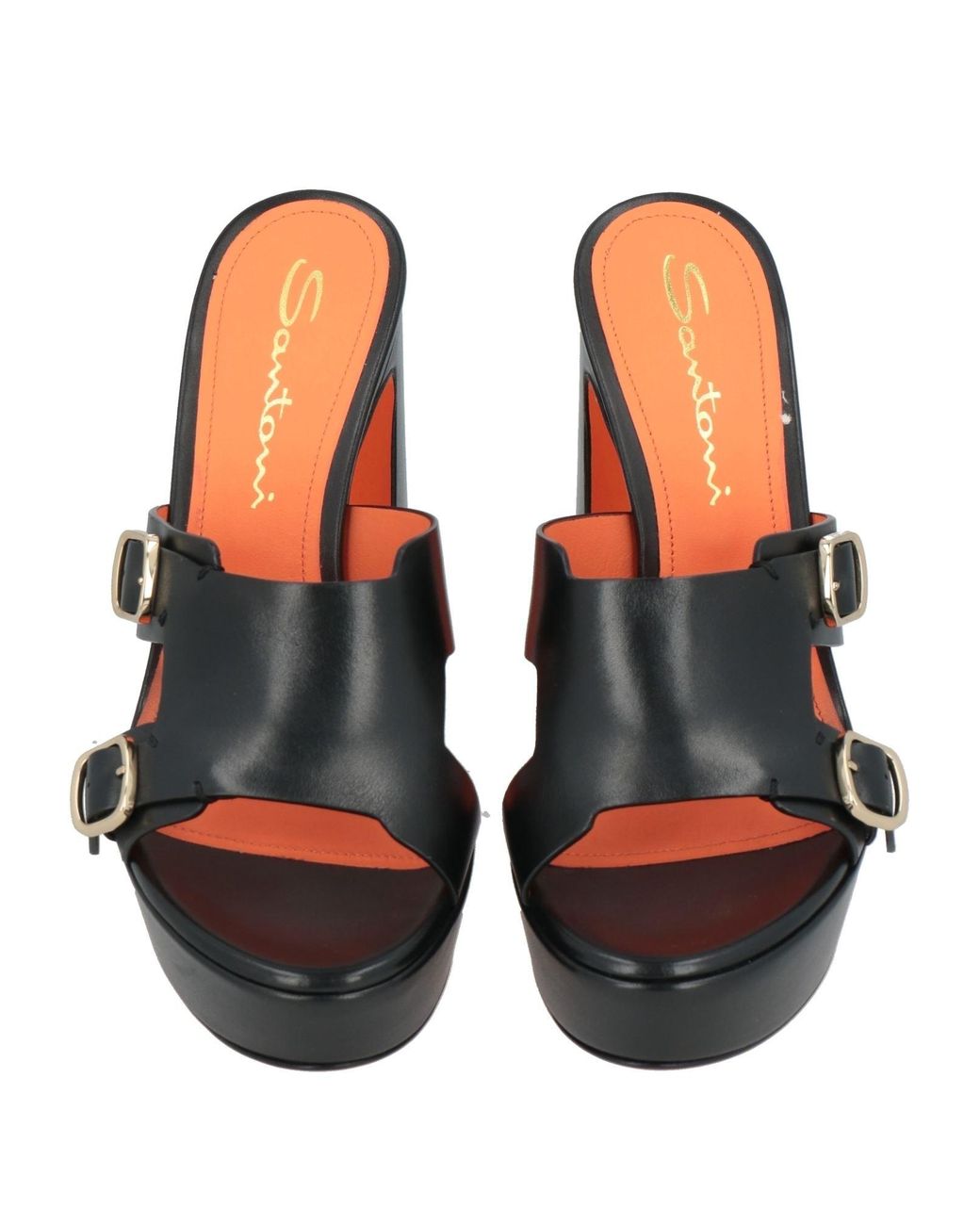 Santoni Blue Sandals Leather