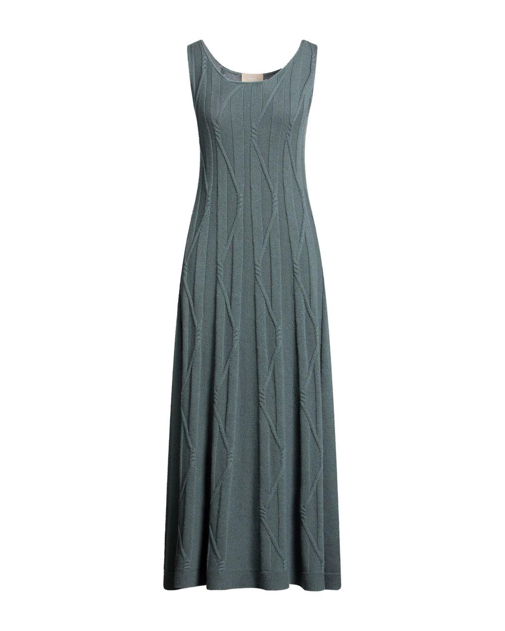 Drumohr Blue Maxi Dress Cashmere