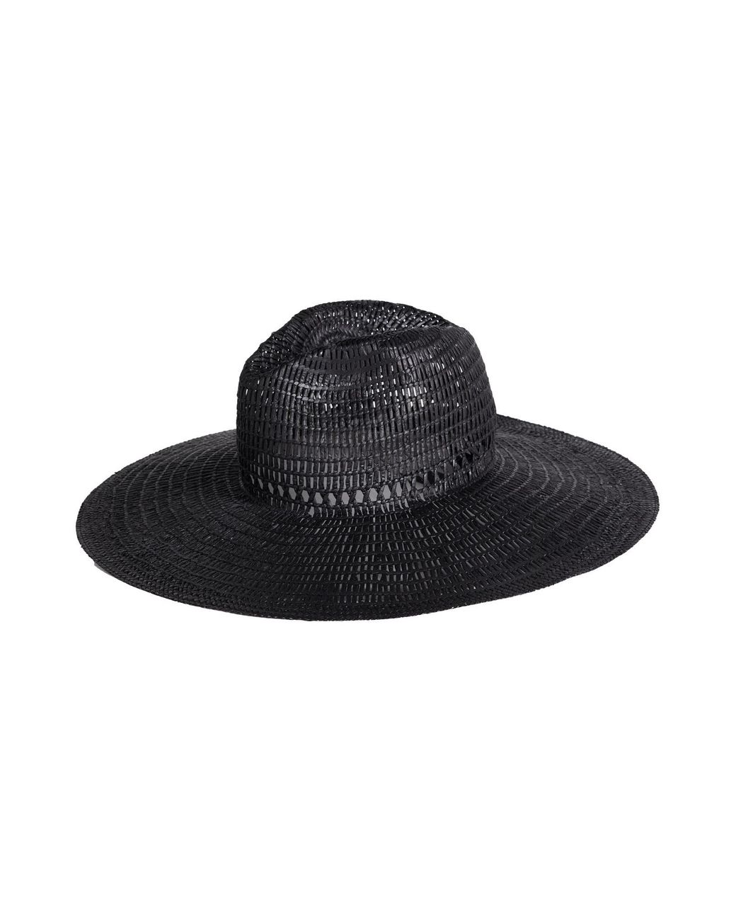 Emporio Armani Black Hat Paper Yarn