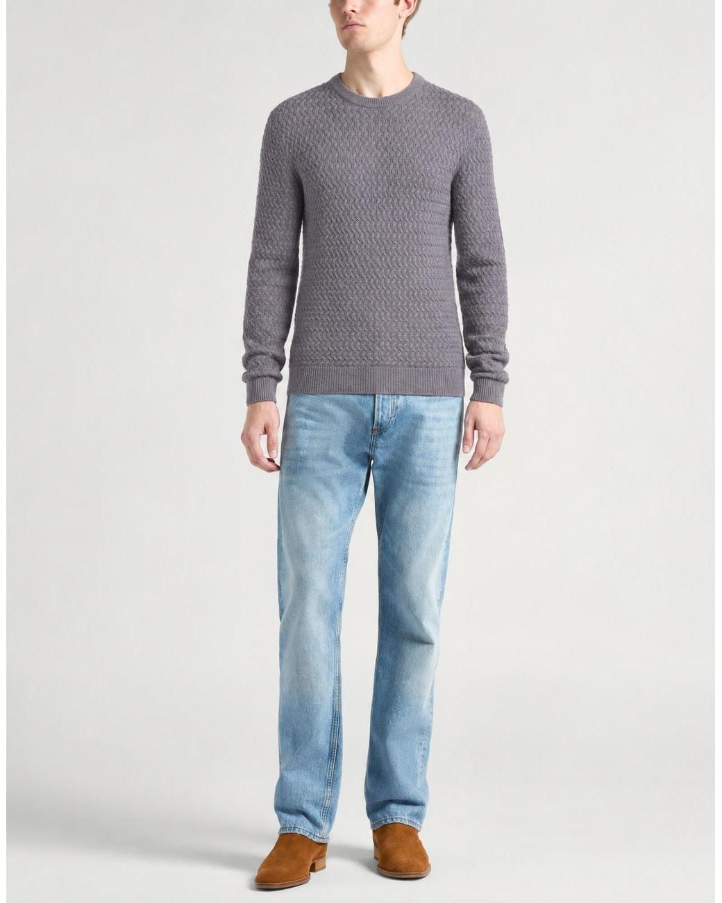 Pullover di Moorer in Gray da Uomo