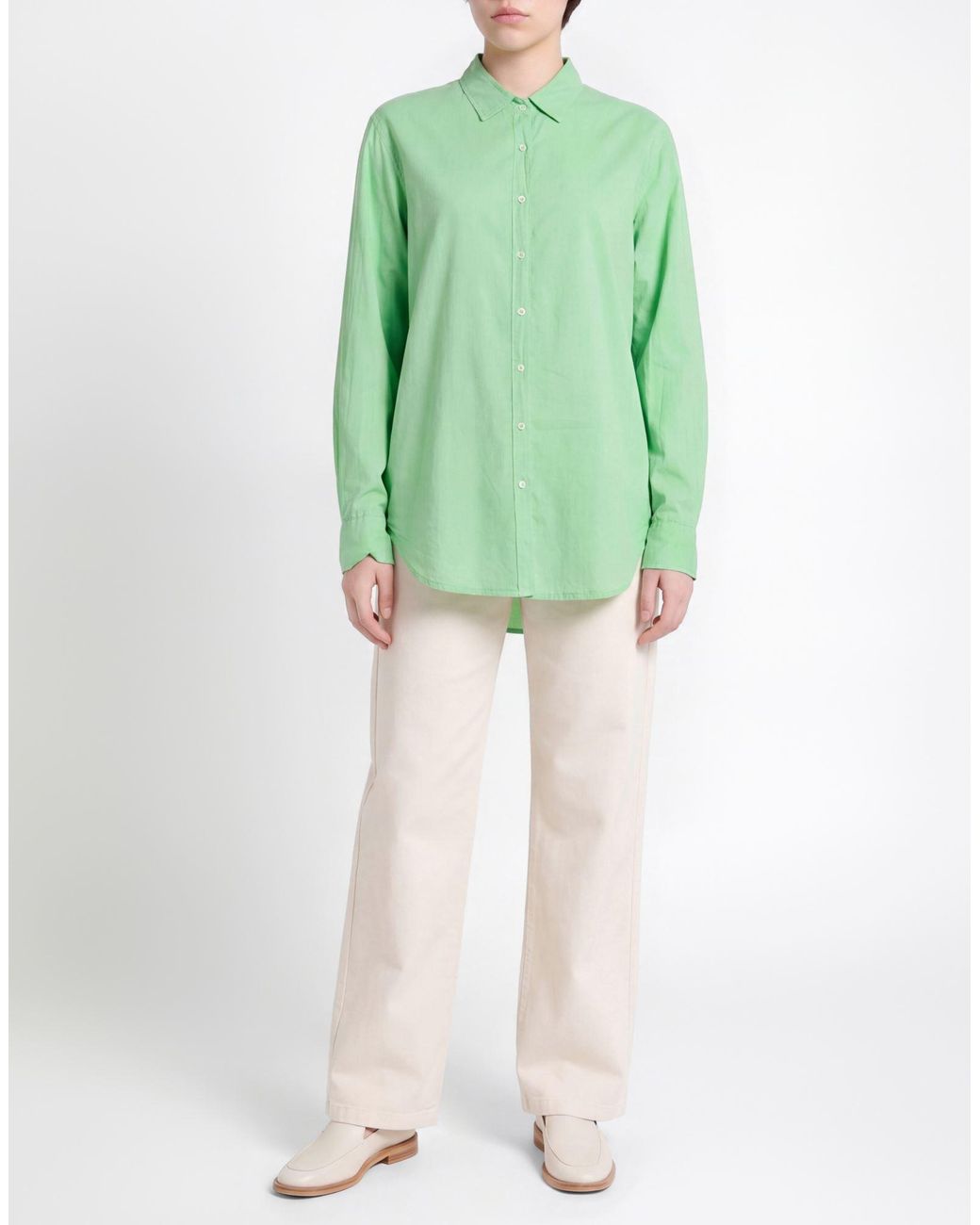 Xirena Green Shirt Cotton