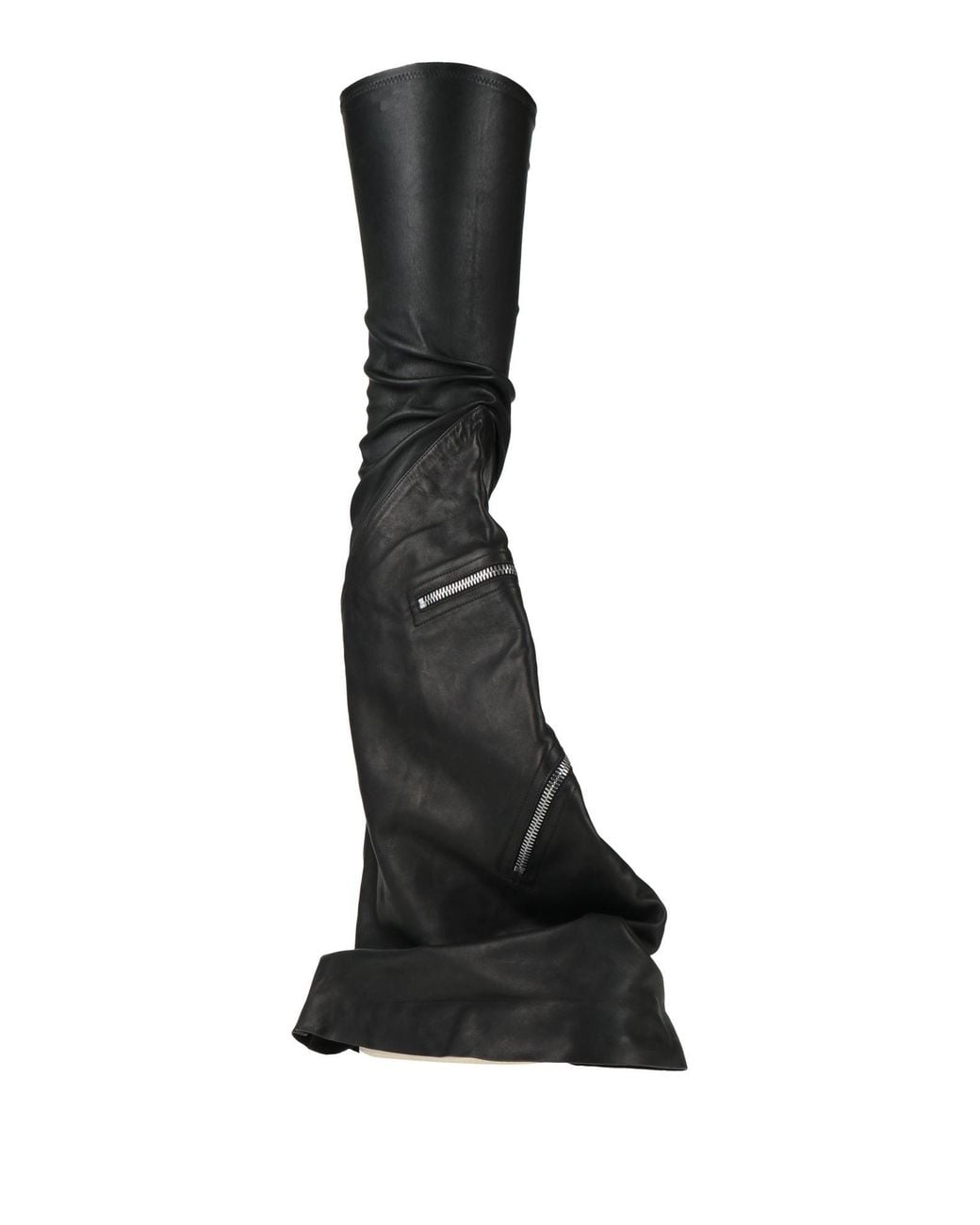 Rick Owens Black Boot Leather for men