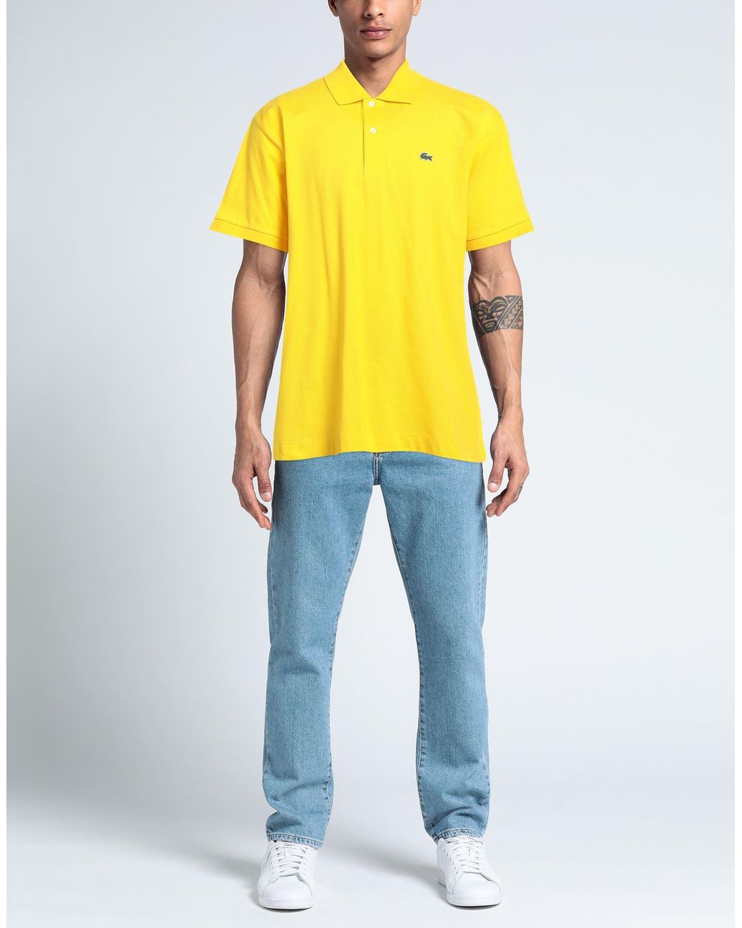 Mens yellow hotsell lacoste polo