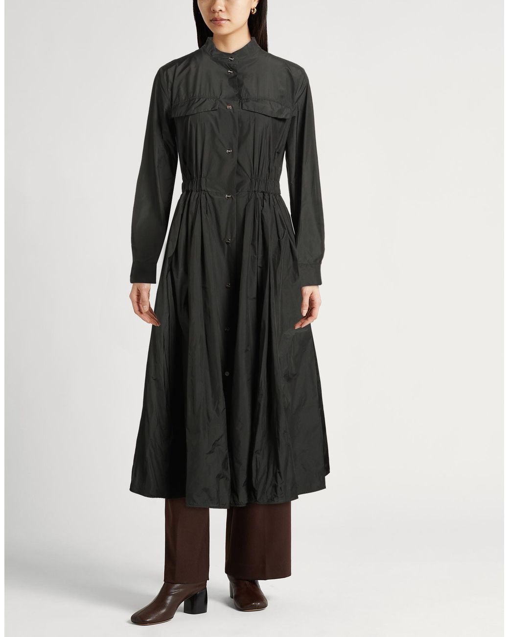 Herno Black Overcoat & Trench Coat Polyester