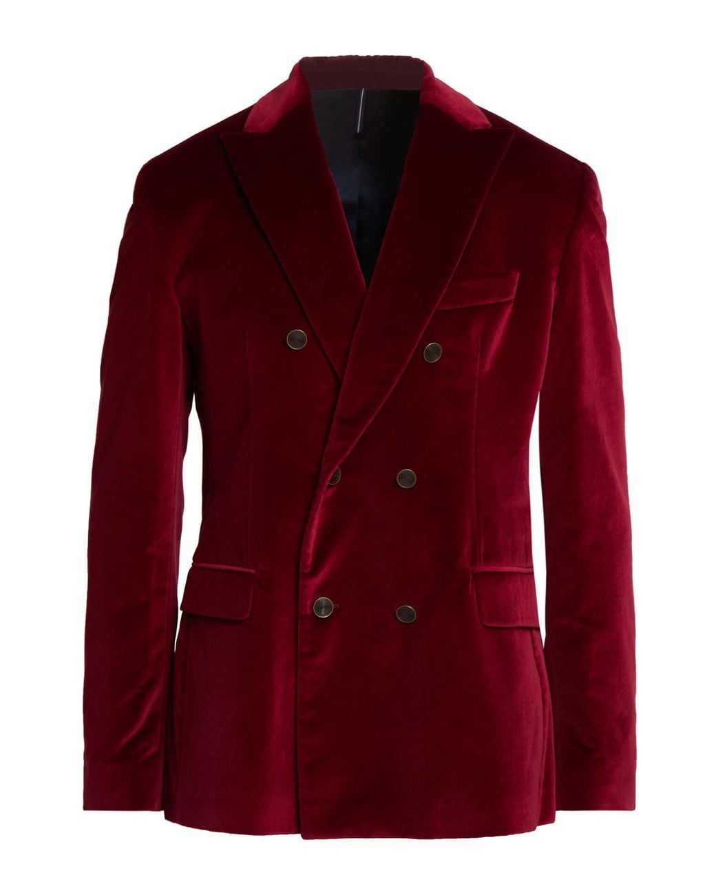 Incotex Red Burgundy Blazer Cotton for men