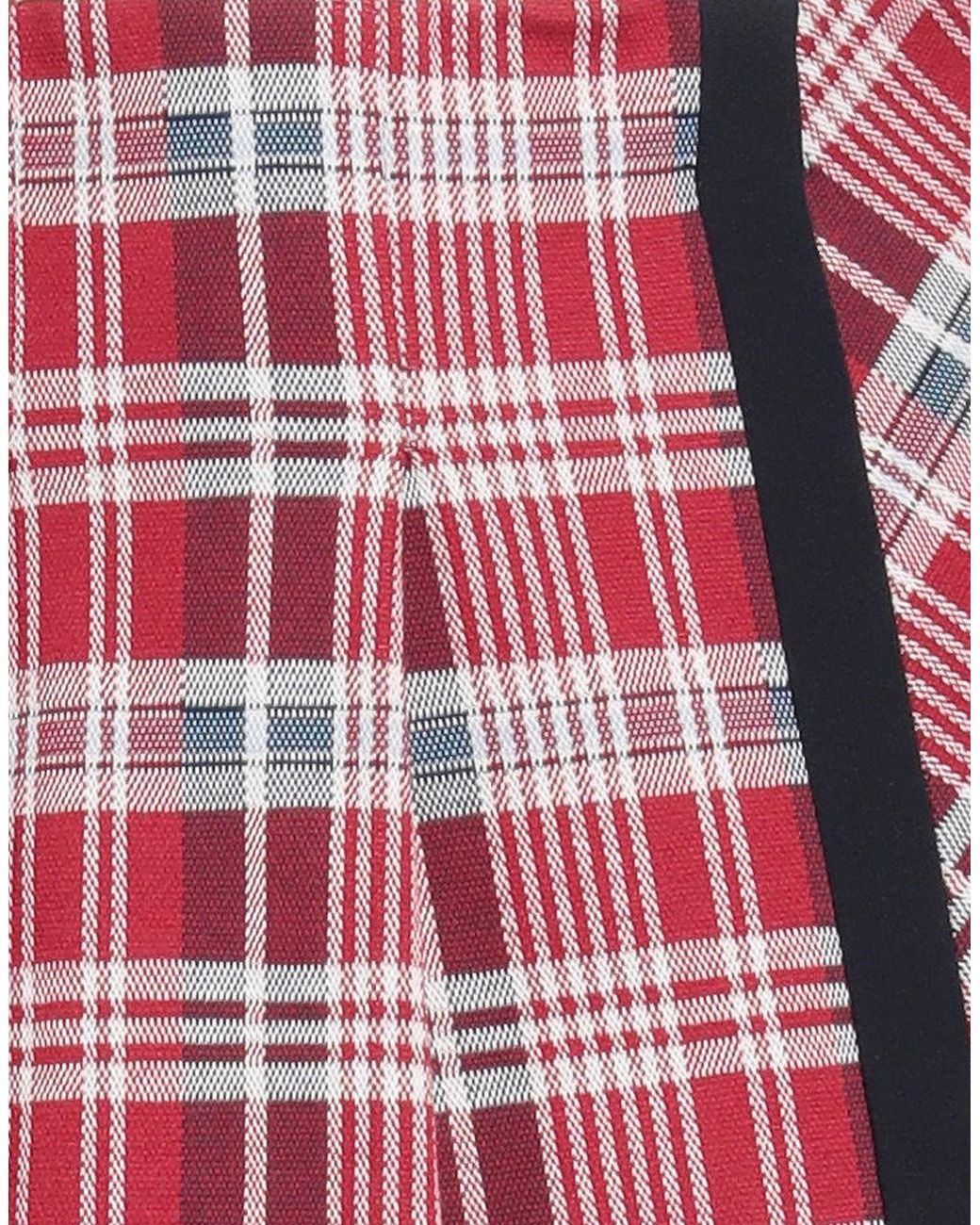 Pinko Red Mini Skirt Cotton, Polyamide, Elastane