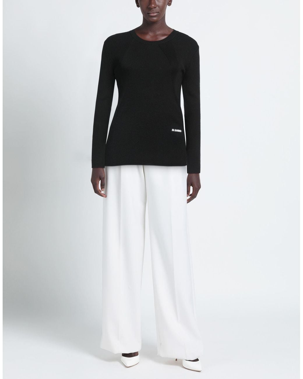 Jil Sander Black Sweater Wool, Polypropylene
