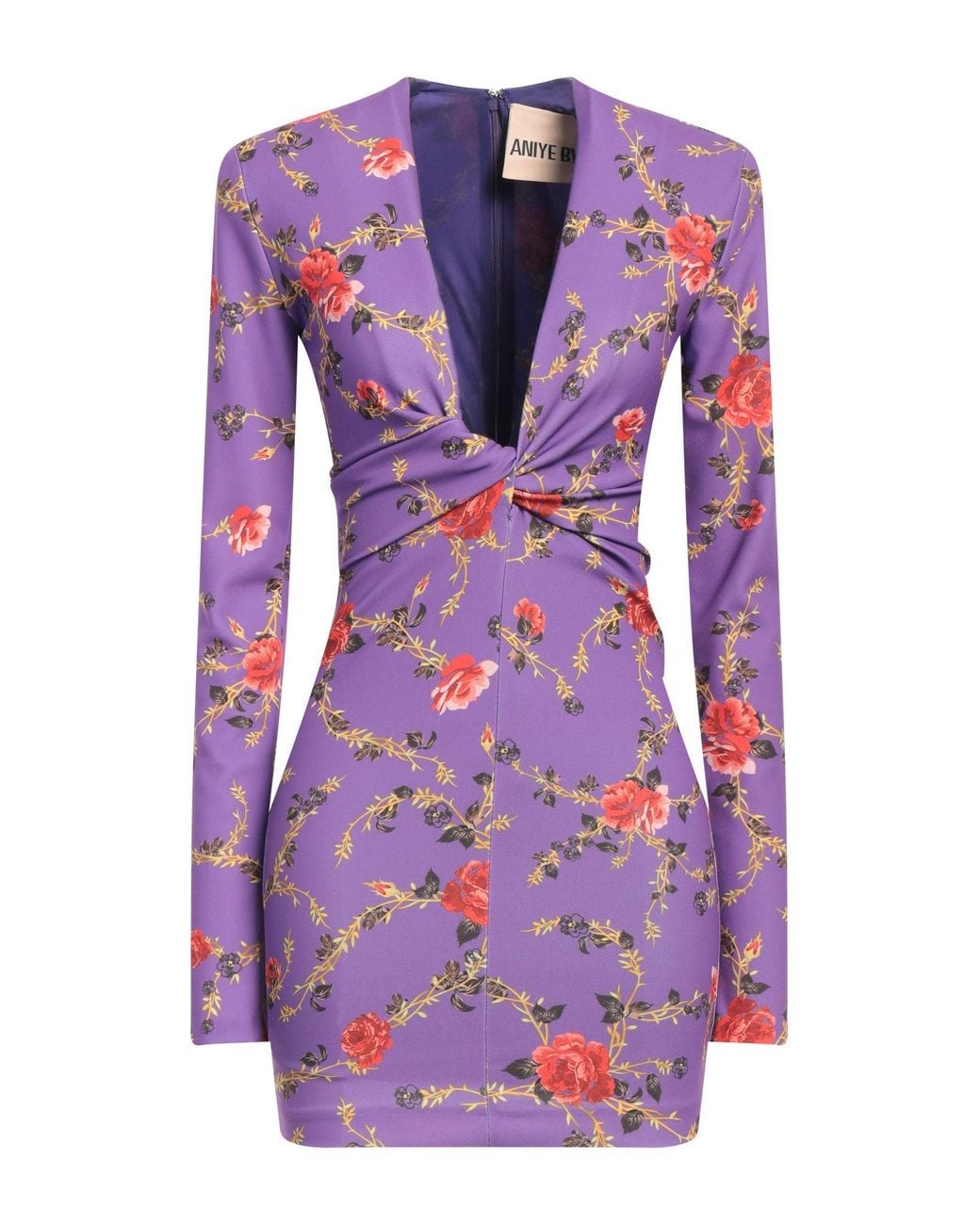 Aniye By Purple Mini Dress Polyester, Elastane