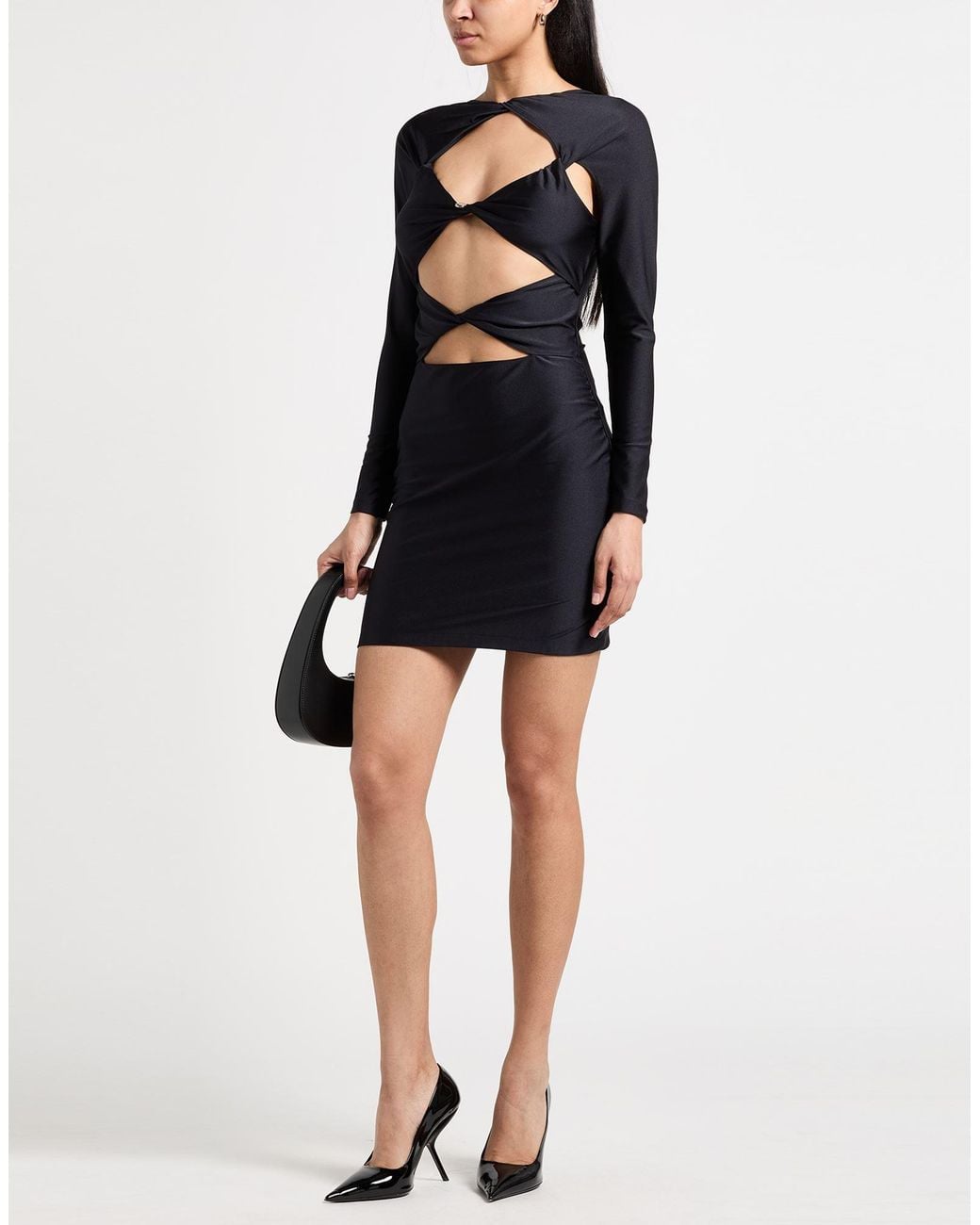 Coperni Black Mini Dress Polyamide, Elastane