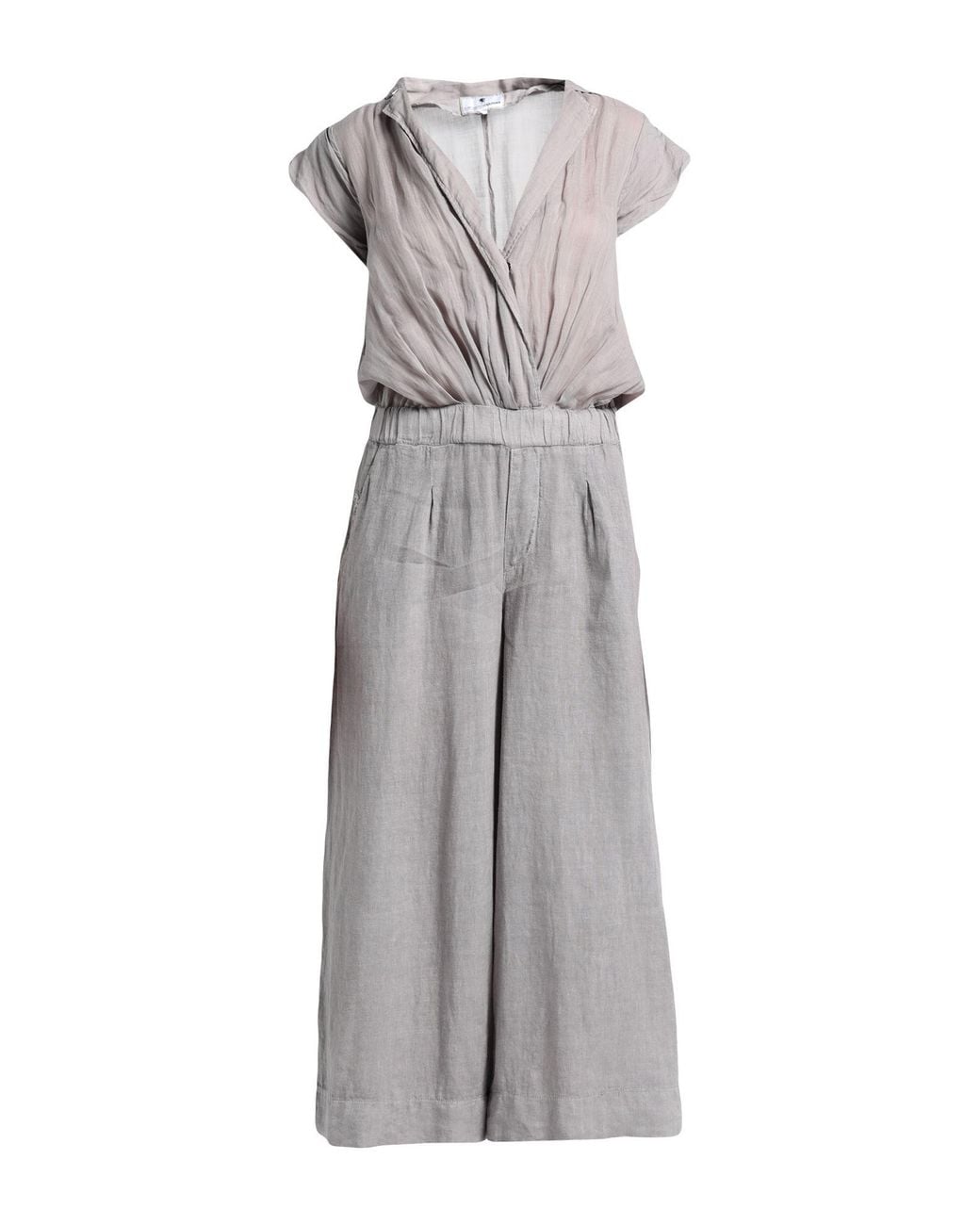European Culture Gray Jumpsuit