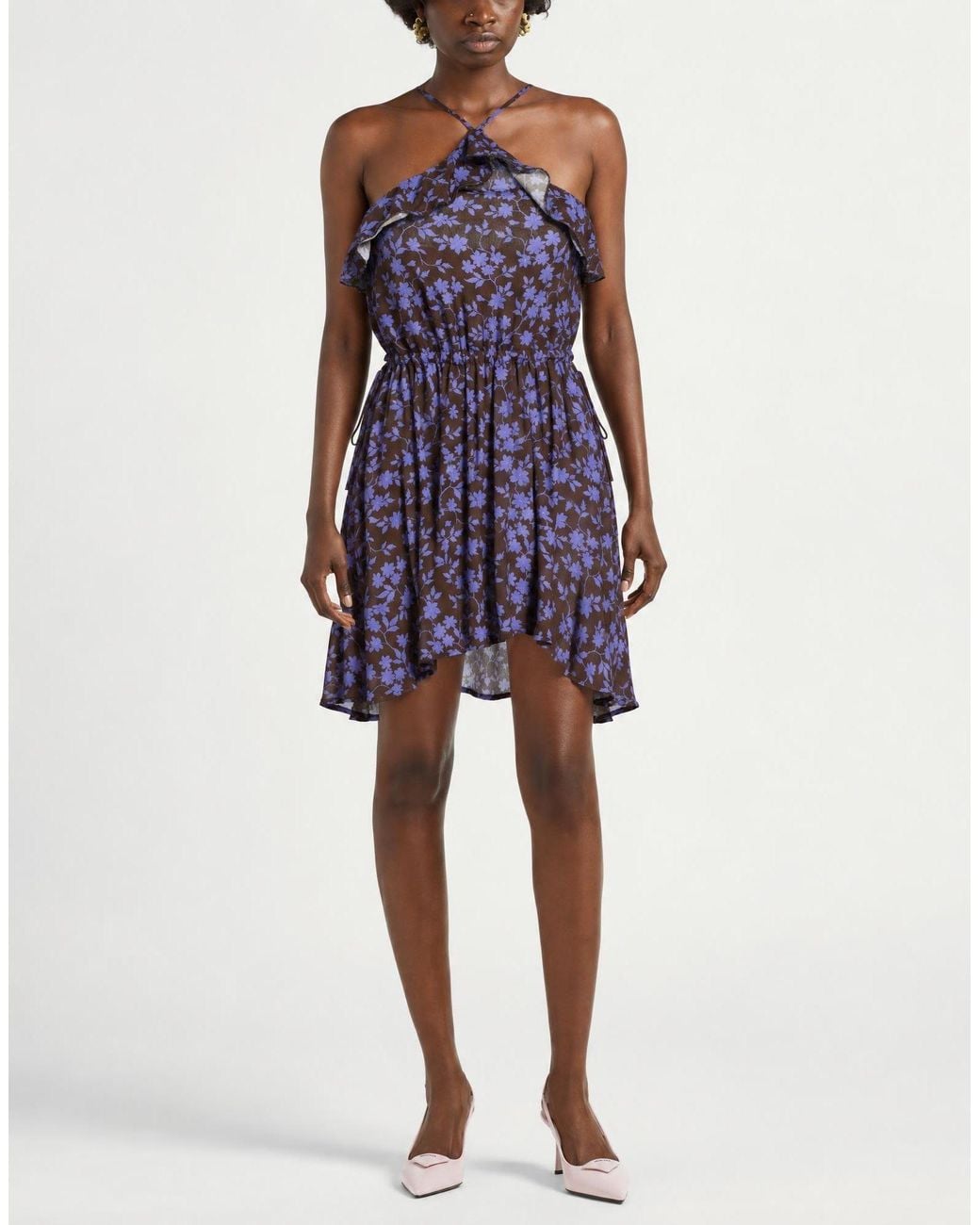 ViCOLO Purple Mini Dress Viscose