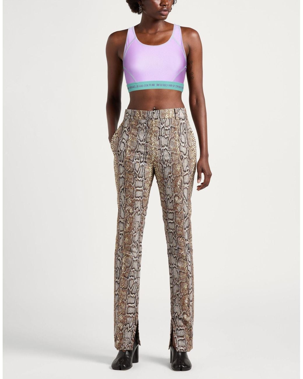 Versace Jeans Couture Purple Top Polyamide, Elastane