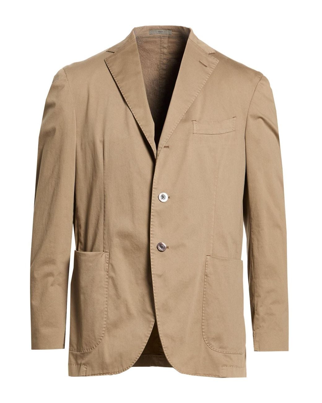 Boglioli Natural Sand Blazer Cotton, Elastane for men