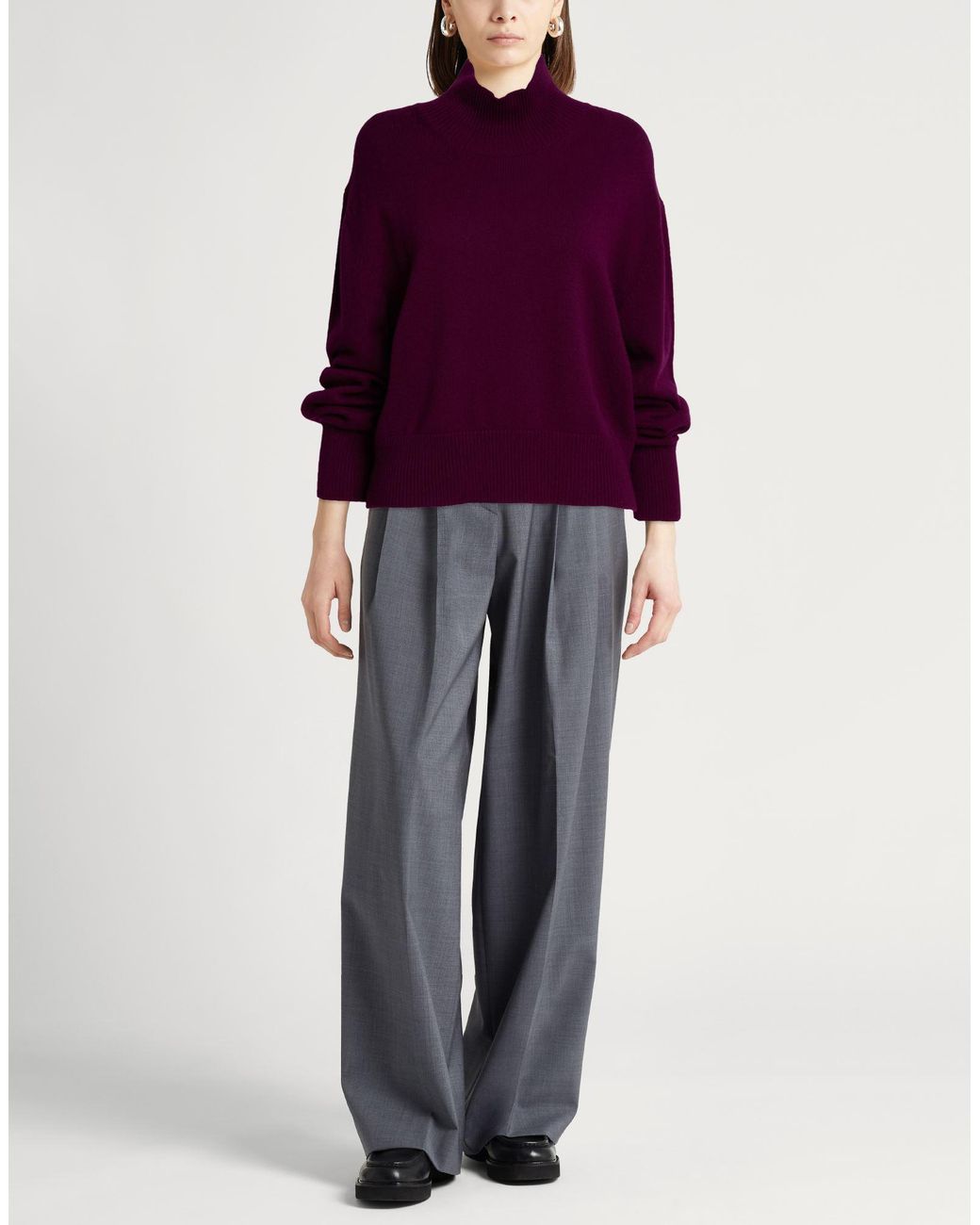 ANNAGRETA Purple Turtleneck