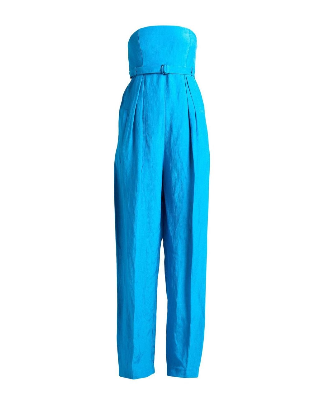 Alberta Ferretti Blue Jumpsuit Viscose, Linen, Cotton