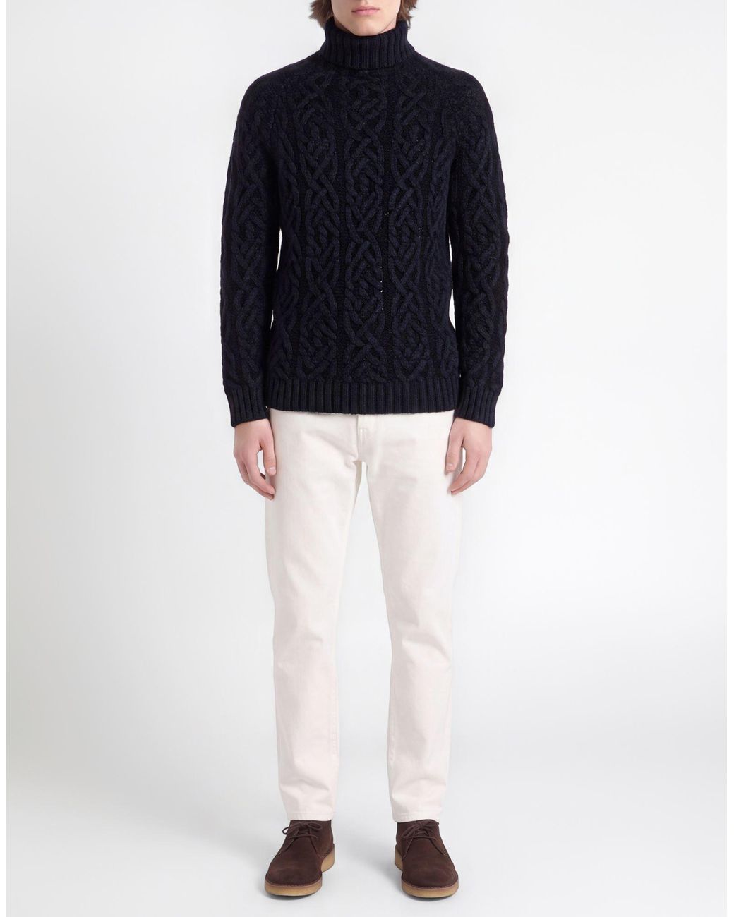 Isaia Blue Turtlenecks for men