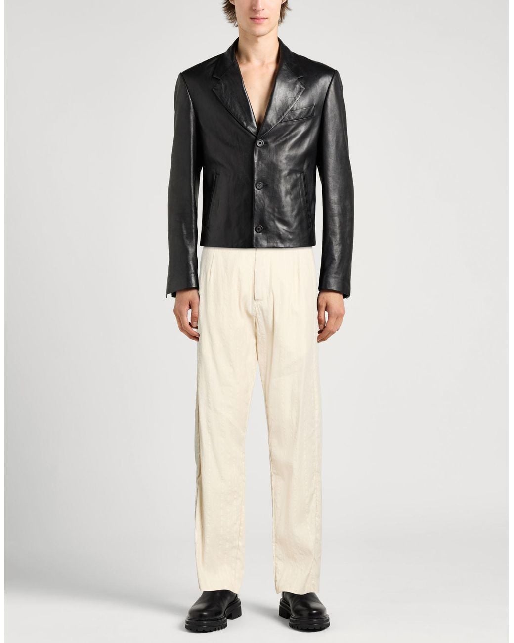 Masnada Natural Cream Pants Cotton, Linen, Paper for men