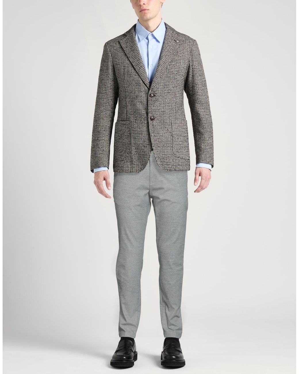 AT.P.CO Gray Wardrobe Pants Cotton, Polyester, Viscose, Elastane for men