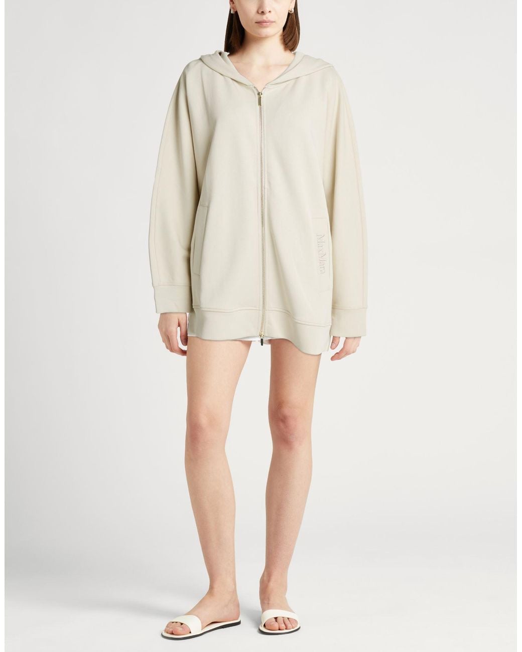 Max Mara White Max Mara Sweatshirt Cotton, Polyester