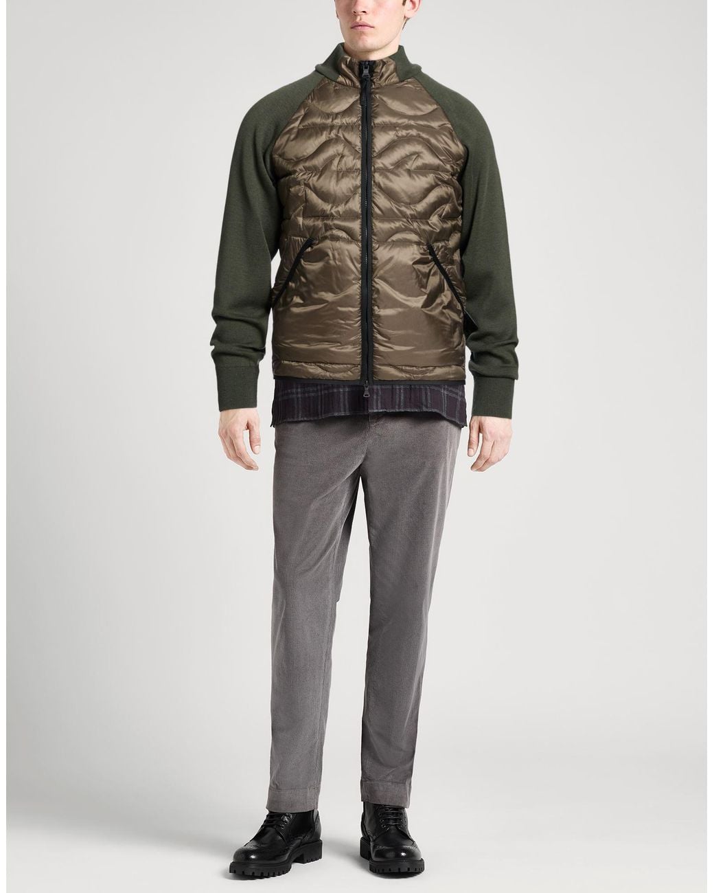 Paul & Shark Green Military Puffer Virgin Wool, Acrylic for men